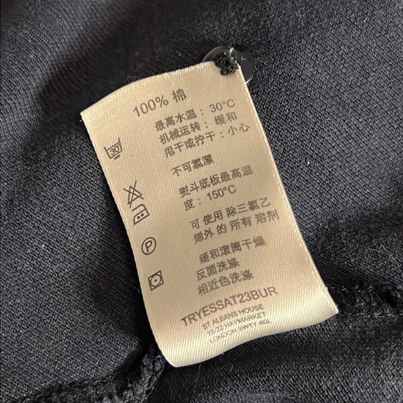 BURBERRY Polo Button Up Size Large Women's Black Nova Check Preppy - Picture 8 of 8